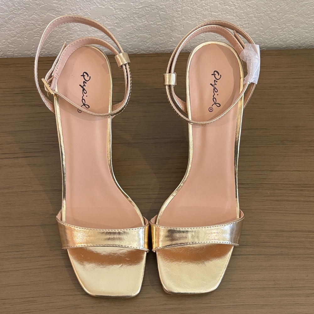 Qupid Gold Women's Heels